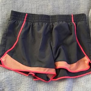 Gray and coral running Shorts